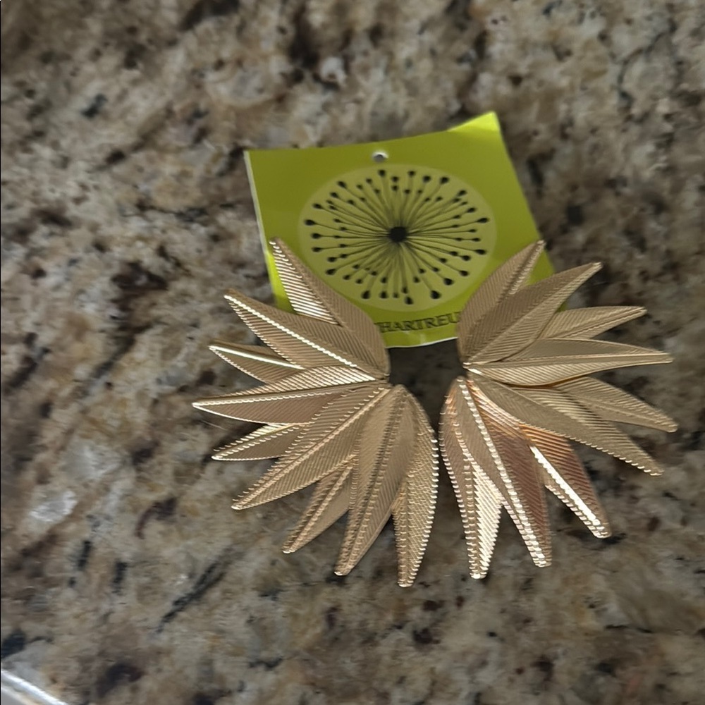 Gold Leaf Statement Earrings